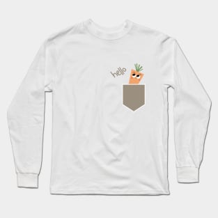 Carrot T-Shirt Vegetables print Long Sleeve T-Shirt